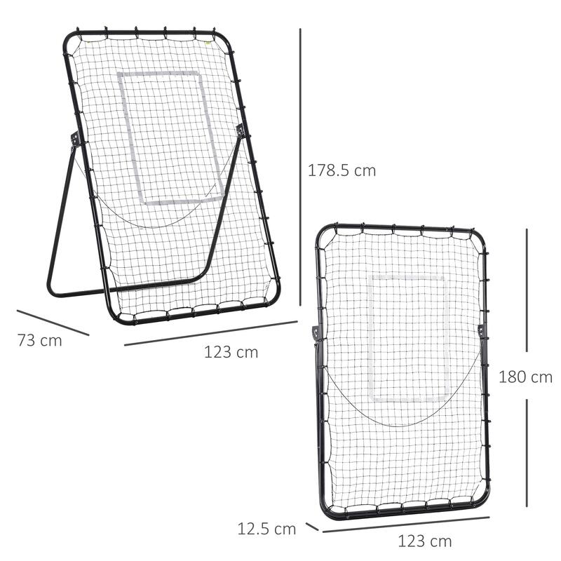 Plasa de fotbal Rebounder pliabila cu tinta si Unghi reglabil
