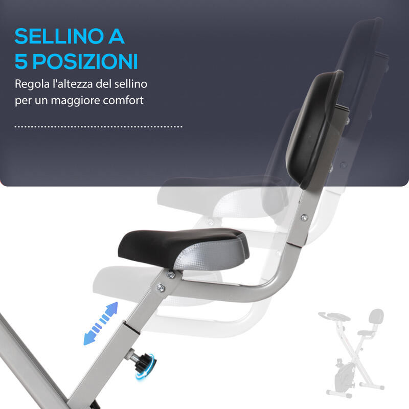 Bicicleta de Camera Pliabila Soozier cu 8 Nivele de Rezistenta, Gri si Negru