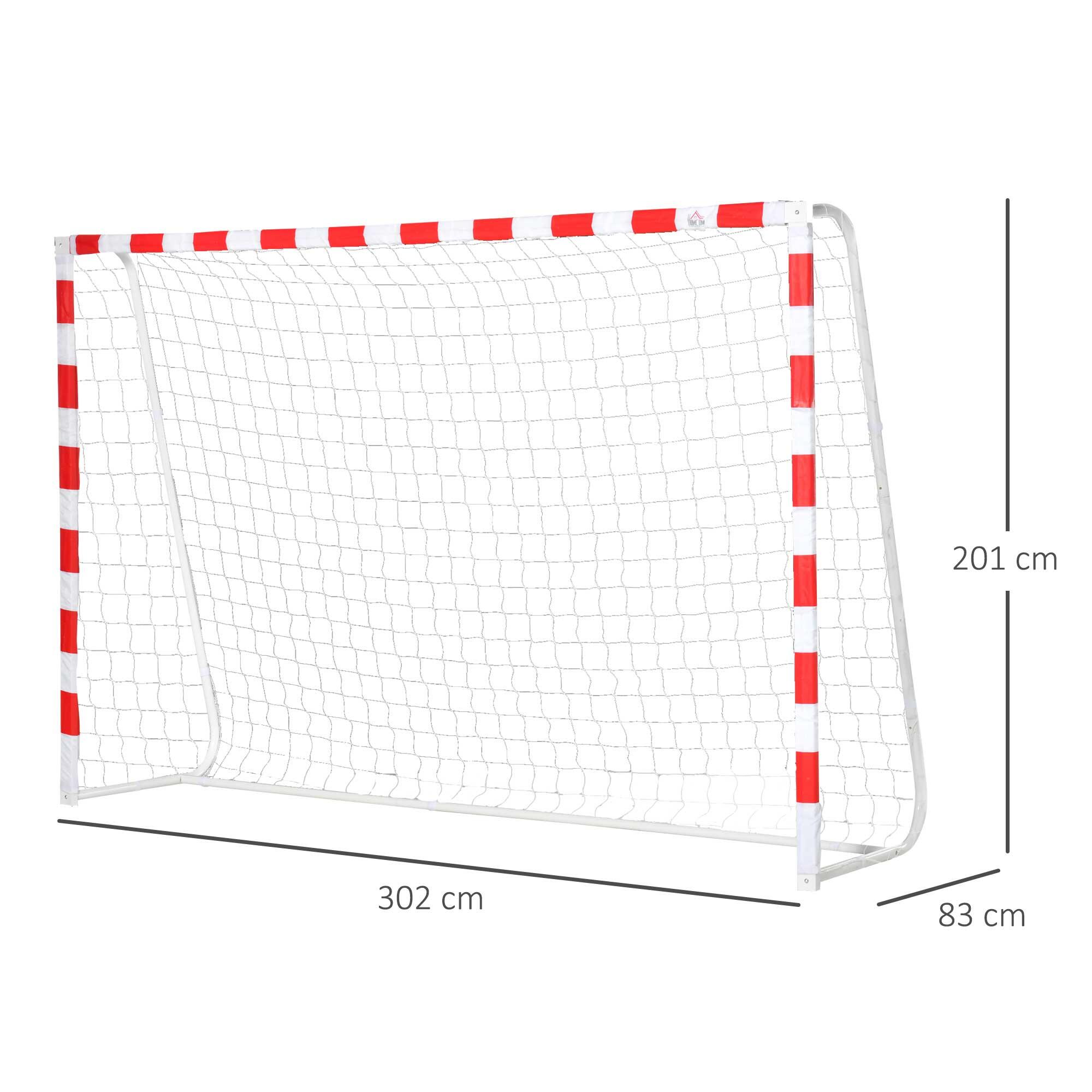 HOMCOM Rete da Calcio Porta da Calcio e Calcetto Adulti e Bambini 302x83x201cm 3/7