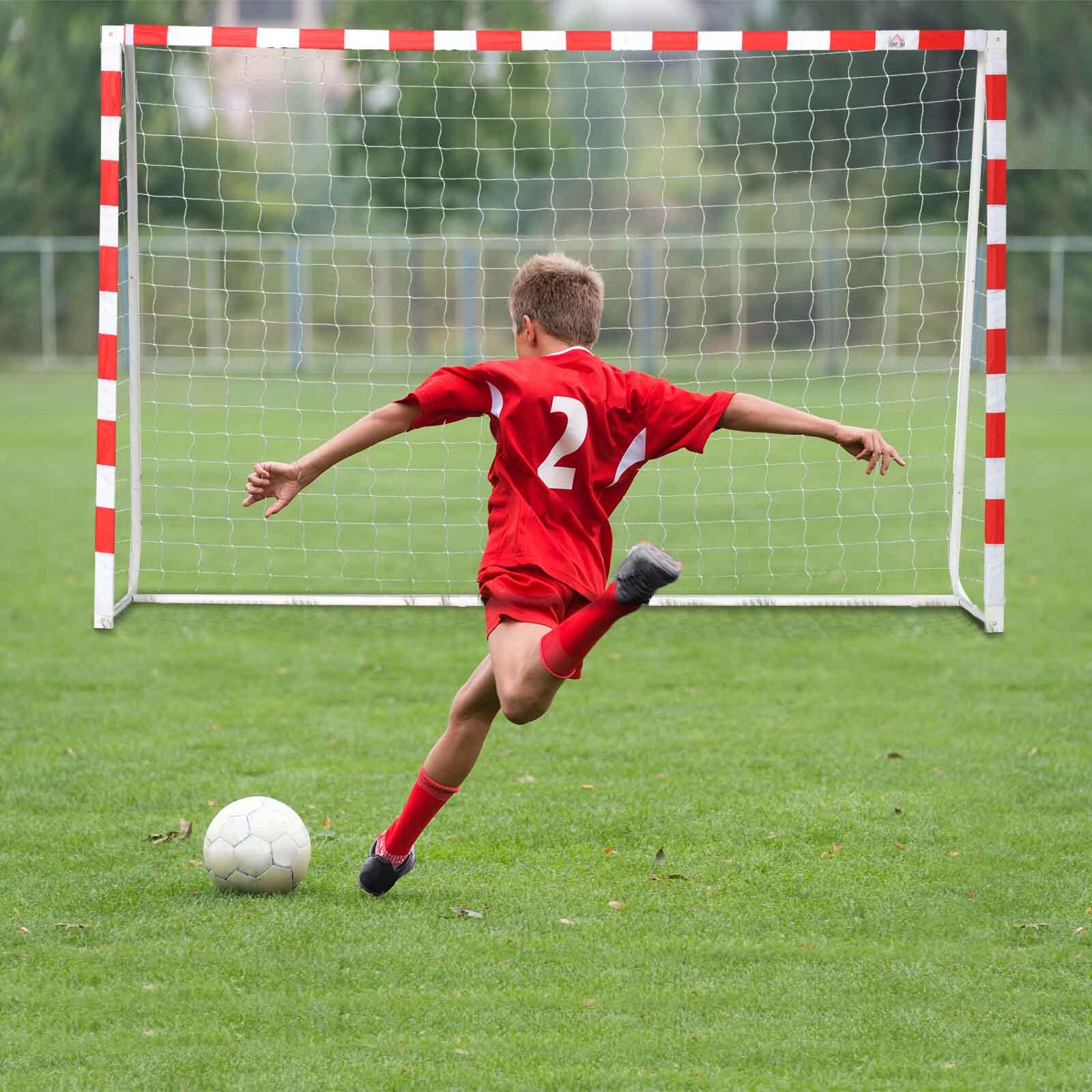 HOMCOM Rete da Calcio Porta da Calcio e Calcetto Adulti e Bambini 302x83x201cm 2/7