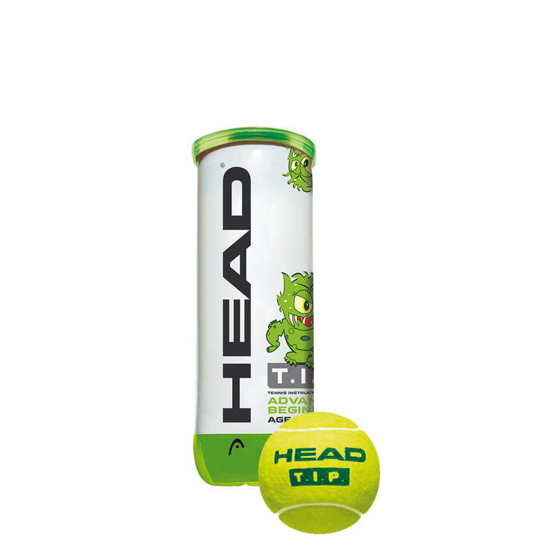 Head TIP Green Mini Tennis Balls Tube of 3 HEAD Decathlon