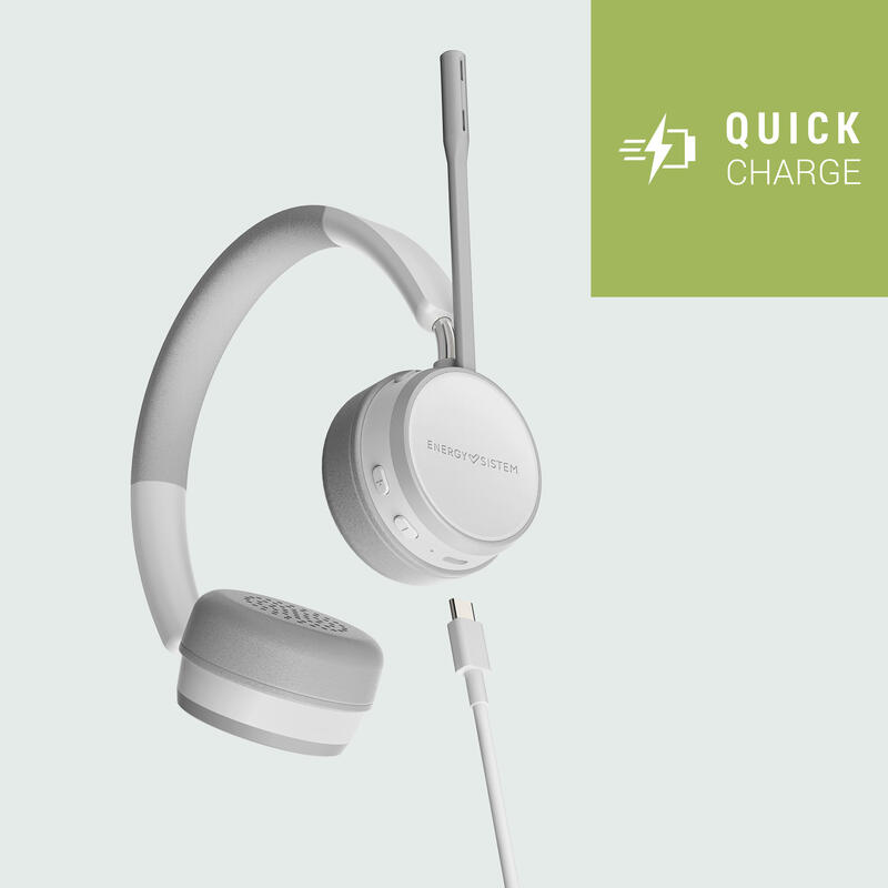 Auriculares Energy Sistem Wireless Headset Office 6 White