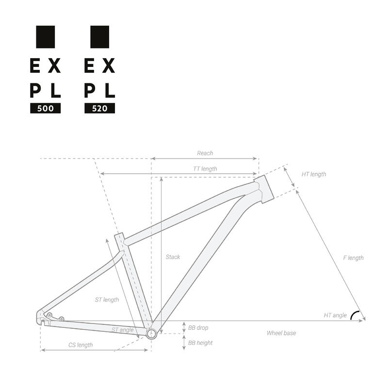 Second Hand - Bici Mtb Rockrider EXPLORE 520 azzurro-arancione 29″ - MOLTO BUONO