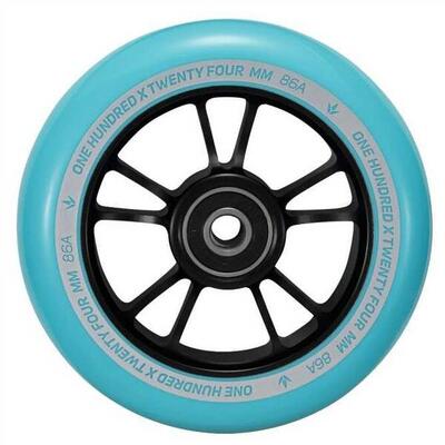 RUOTA BLUNT 10 RAGGI 100 MM - Colore - Nero/Turchese