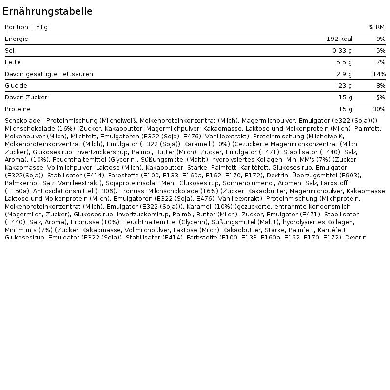 M&amp;M's Protein Bar 51g Mars (Packung zu 12) 3/3