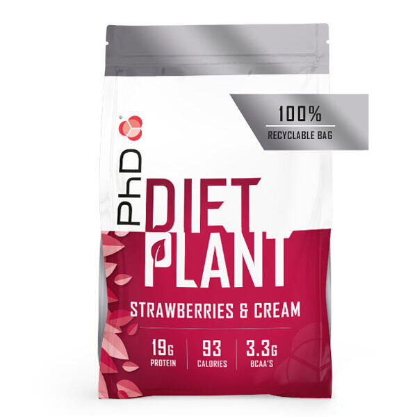 PHD NUTRITION PhD Nutrition | Diet Plant Powder | Strawberry & Cream Flavour | 1kg