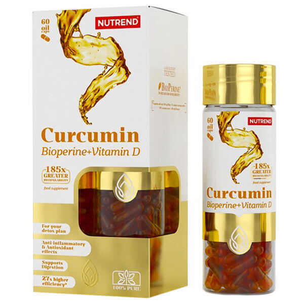 CURCUMIN + BIOPERINE + VITAMIN D, 60 kapslí, bez příchuti