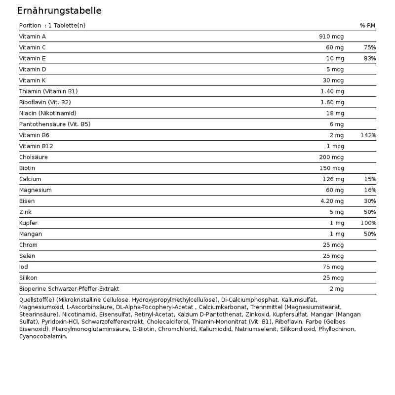 Vitaminas Vitamin Complex 60 Caps  - Biotech USA