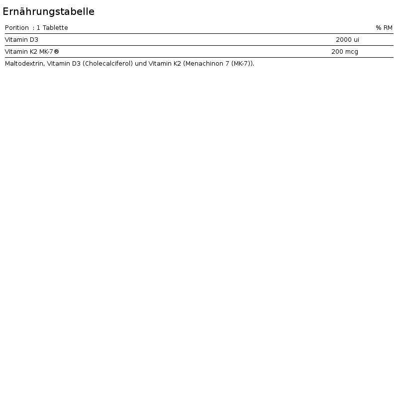 Vit D3 + K2 - 60 Tabletas de IO.Genix