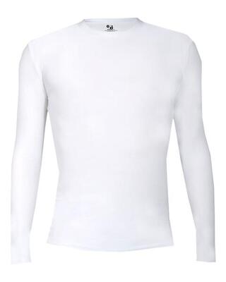 Shirt met lange mouwen pro compression volwassenen heren ronde hals ondershirt