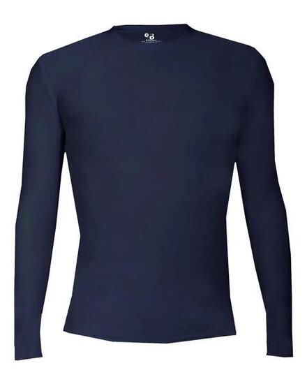 Langarm-Shirt Pro Compression Erwachsene Männer Rundhals Unterhemd