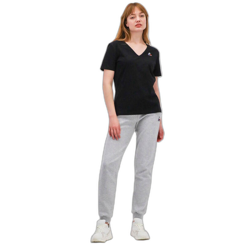 Camiseta de manga corta con cuello en V para mujer Le Coq Sportif Ess Col V N°1