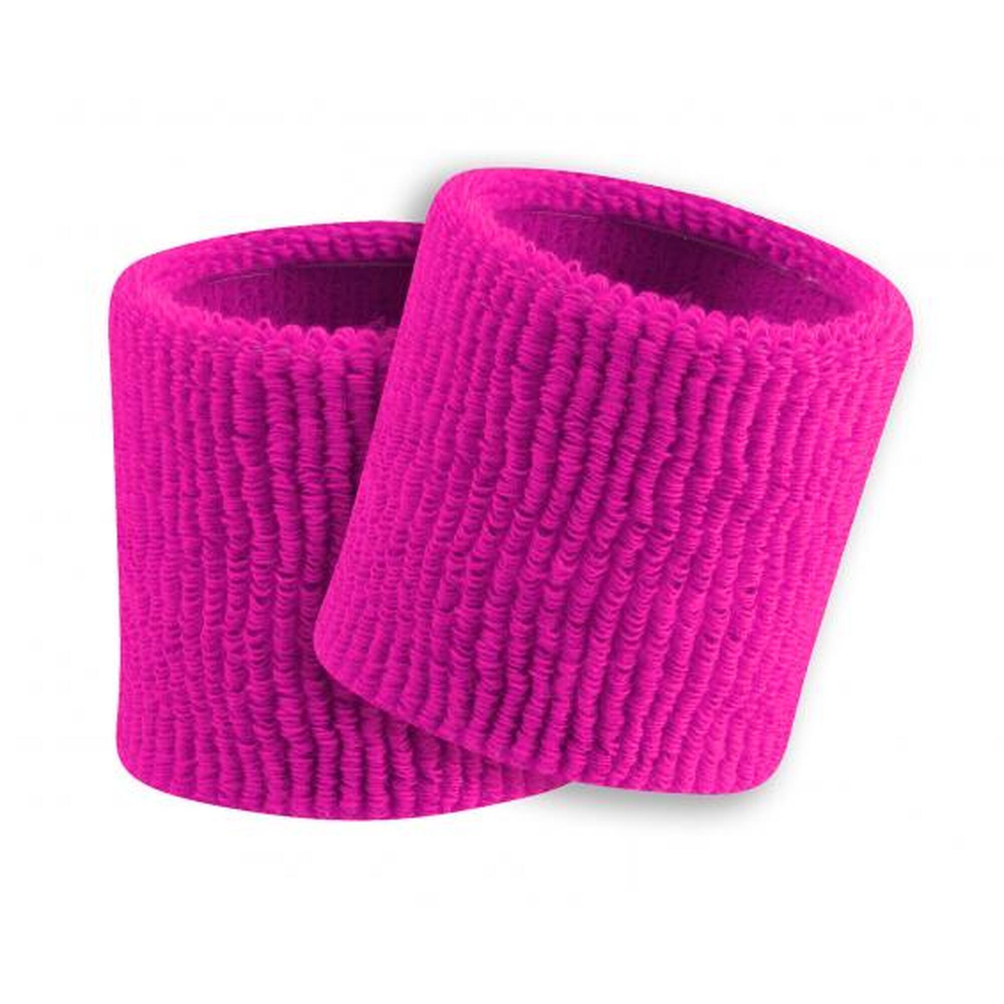 Pair of sponge wristbands for adults 8 cm