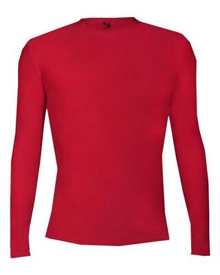 Shirt met lange mouwen pro compression volwassenen heren ronde hals ondershirt