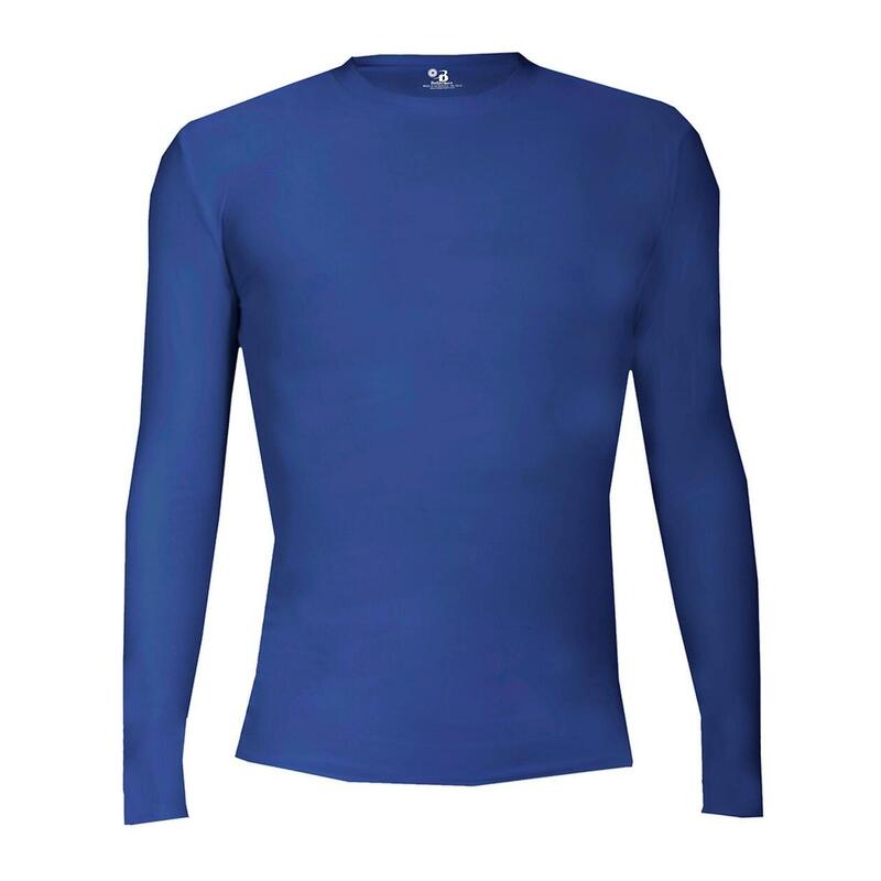 Camisa de manga comprida Pro Compressão Homens Adultos Camisola interior redonda