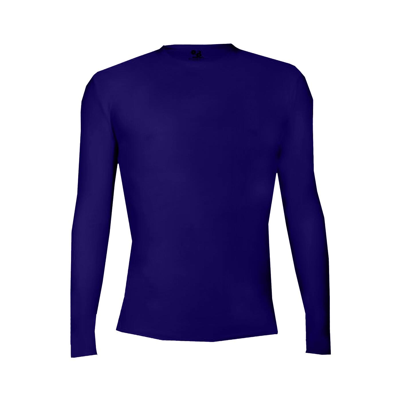 Badger Sport - Chemise À Manches Longues Pro Compression Adults Men Round Neck Undershirt - T-shirt Manches Longues - Violet - Petit - Decathlon