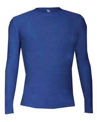 Langarm-Shirt Pro Compression Erwachsene Männer Rundhals Unterhemd