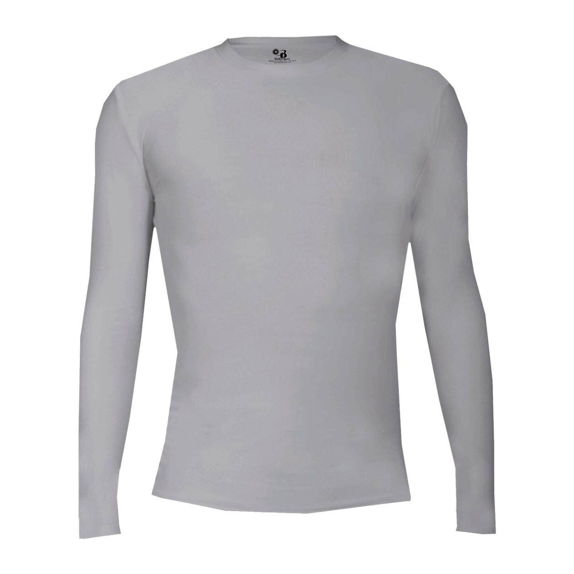 Badger Sport - Chemise À Manches Longues Pro Compression Adults Men Round Neck Undershirt - T-shirt Manches Longues - Gris - 42 M/l - Decathlon