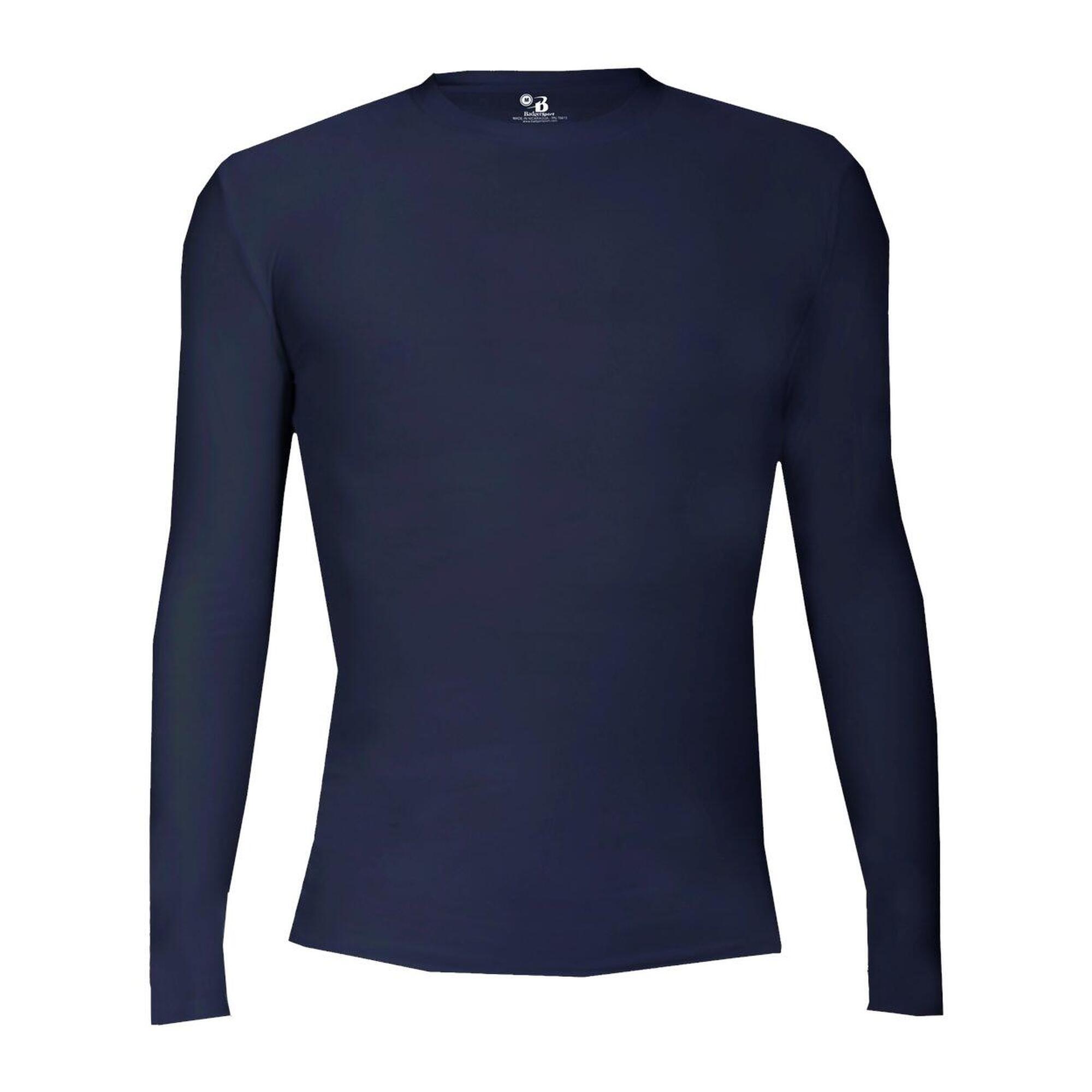 Badger Sport - Chemise À Manches Longues Pro Compression Adults Men Round Neck Undershirt - T-shirt Manches Longues - Bleu - 48 Xl - Decathlon