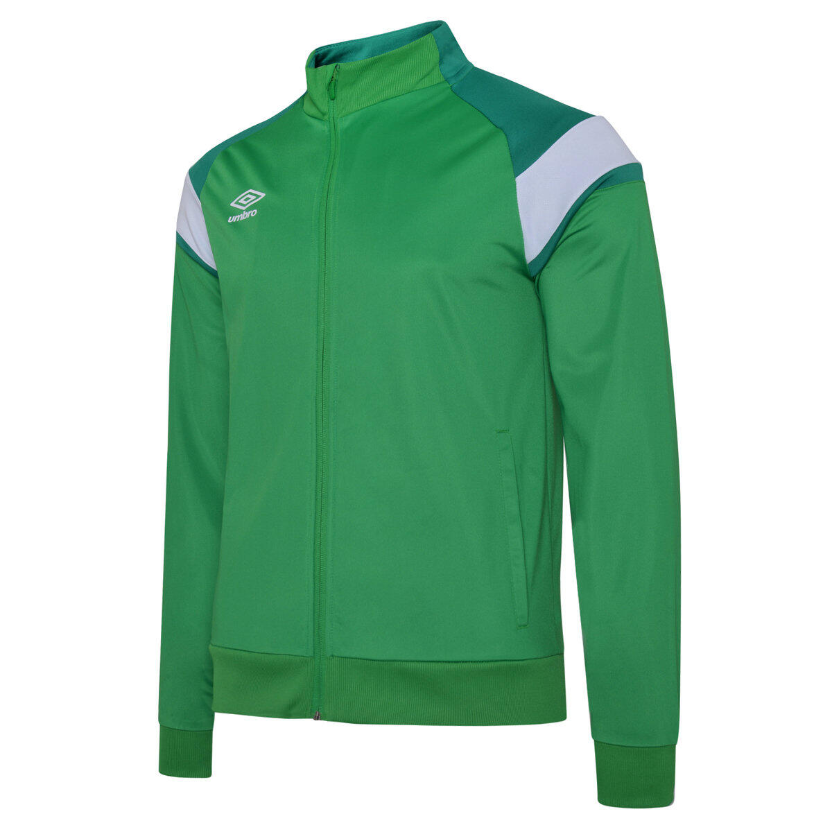 UMBRO Childrens/Kids Knitted Jacket (Emerald/Lush Meadows/Brilliant White)