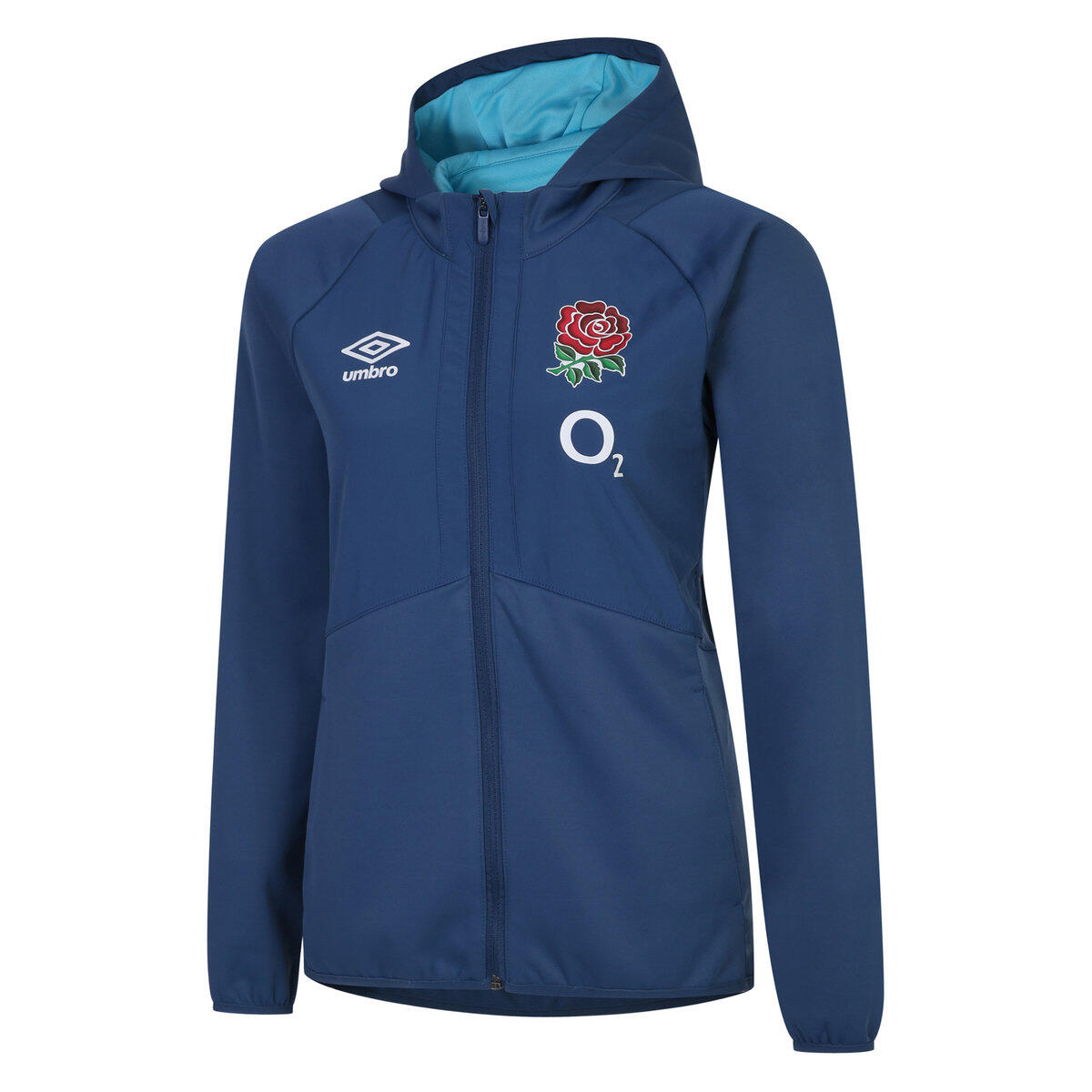 England Rugby Womens/Ladies 22/23 Full Zip Jacket (Ensign Blue/Bachelor Button) 1/4