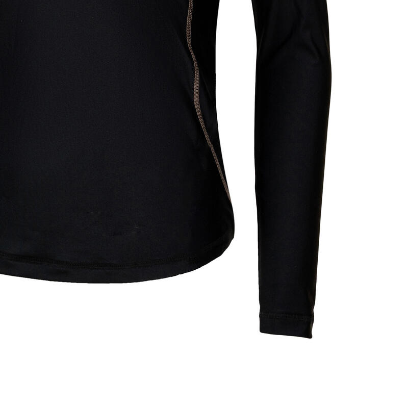 JUNIOR SWIMWEAR MOTION X ECO LONG SLEEVE SUN PROTECTION TOP - BLACK