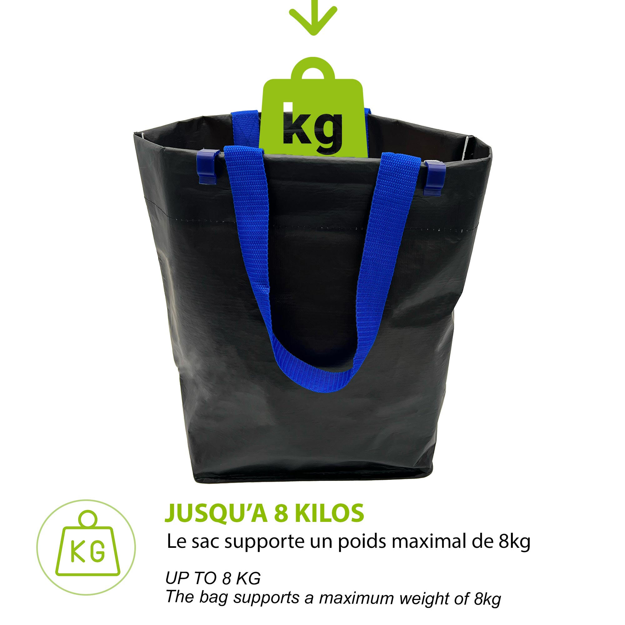 CABALIS Sac cabas porte bagages vélo - 18L - Noir 4/5