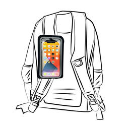 Pochette Smartphone Détachable - Lycra - Taille L - Téléphone 6,7 pouces - Noir