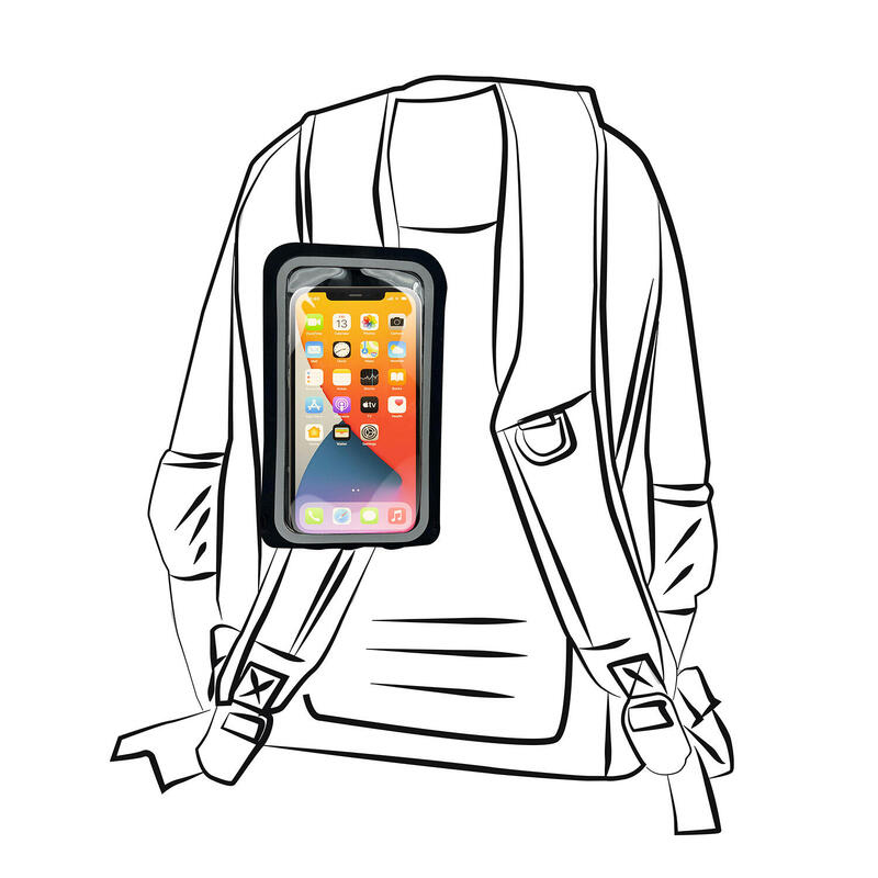 Pochette Smartphone Détachable - Lycra - Taille M - Téléphone 5,8 pouces - Noir