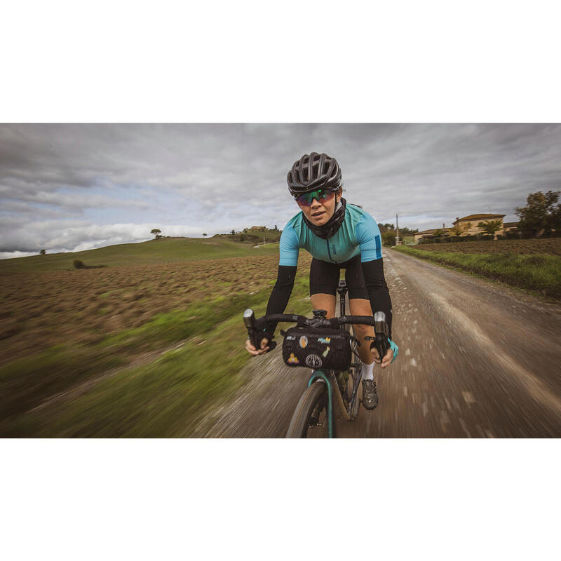 Gravel - Maglia Donna Nero  Ciclismo
