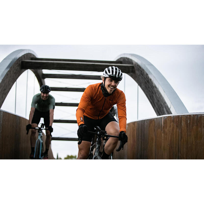 Maillot ciclismo gravel hombre naranja