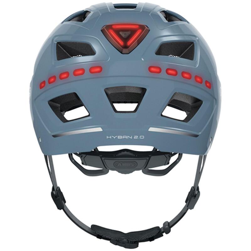 ABUS Casque de vélo "Hyban 2.0 LED" bleu