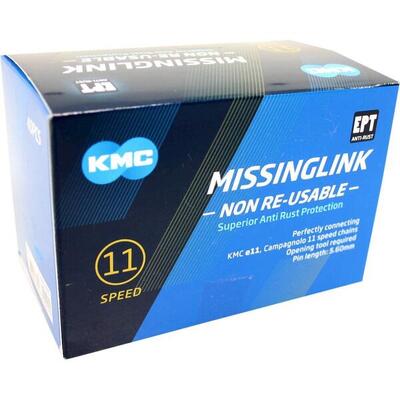 Kmc missinglink 11nr ept zilver - fietskettingschakel voor 11-speed
