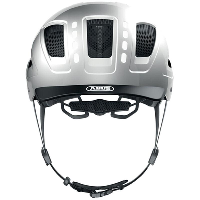 Kask rowerowy „Hyban 2.0 LED” srebrny