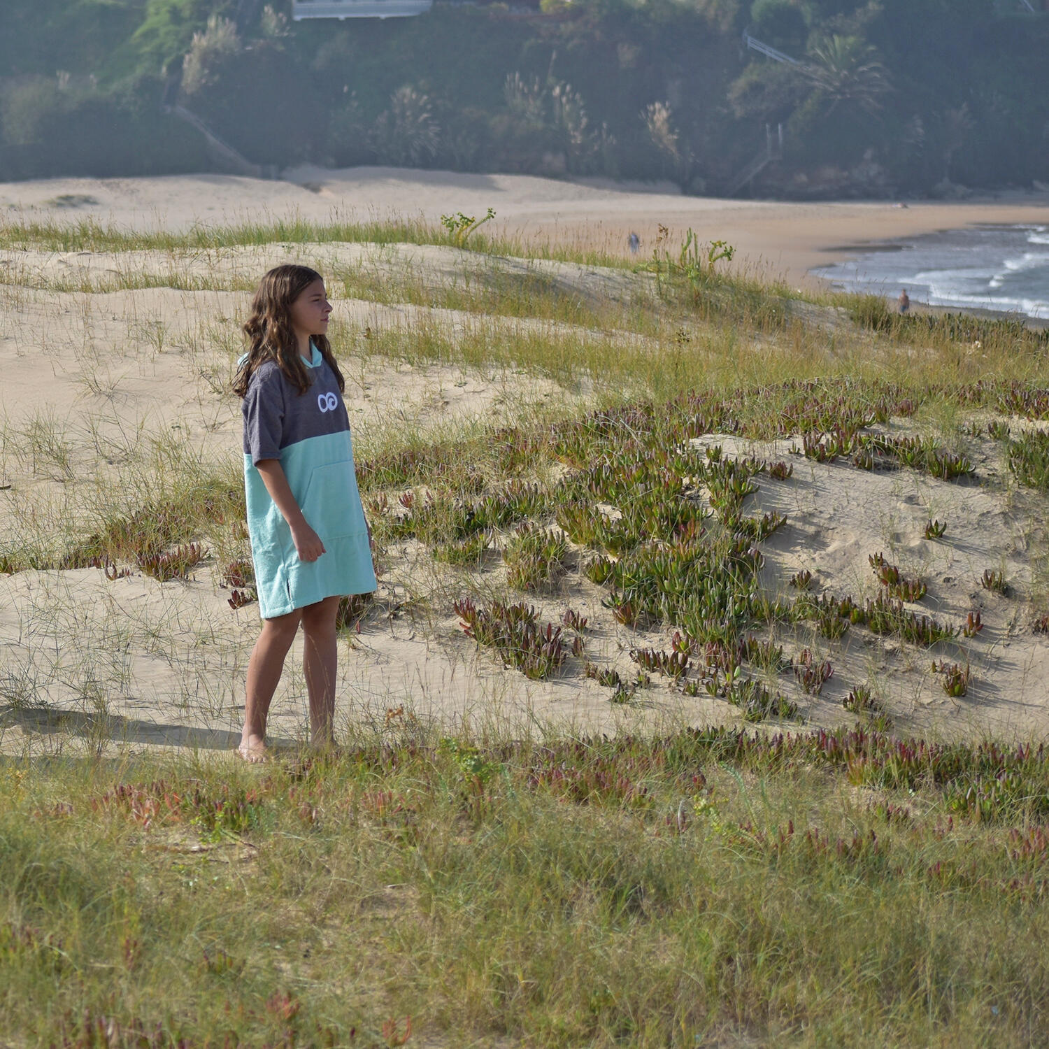 Poncho Toalla de Surf  ponchkids Menta / Gris/ Menta Kids 4/4