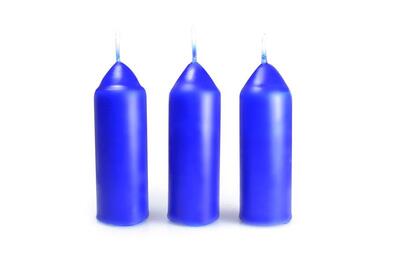 CANDLES B 3 Mückenschutz-Citronella-Kerzen - 9 h - Blau