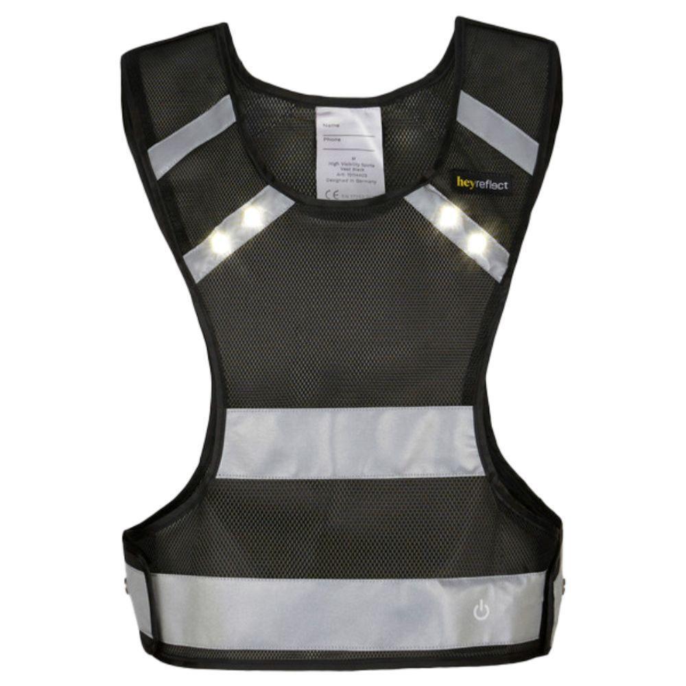 Heyreflect - Proactiv Vélo Gilet Fluo/réfléchissant Lumineux Led - L - Noir - Gilet De Visibilité - Noir - Adulte - Decathlon