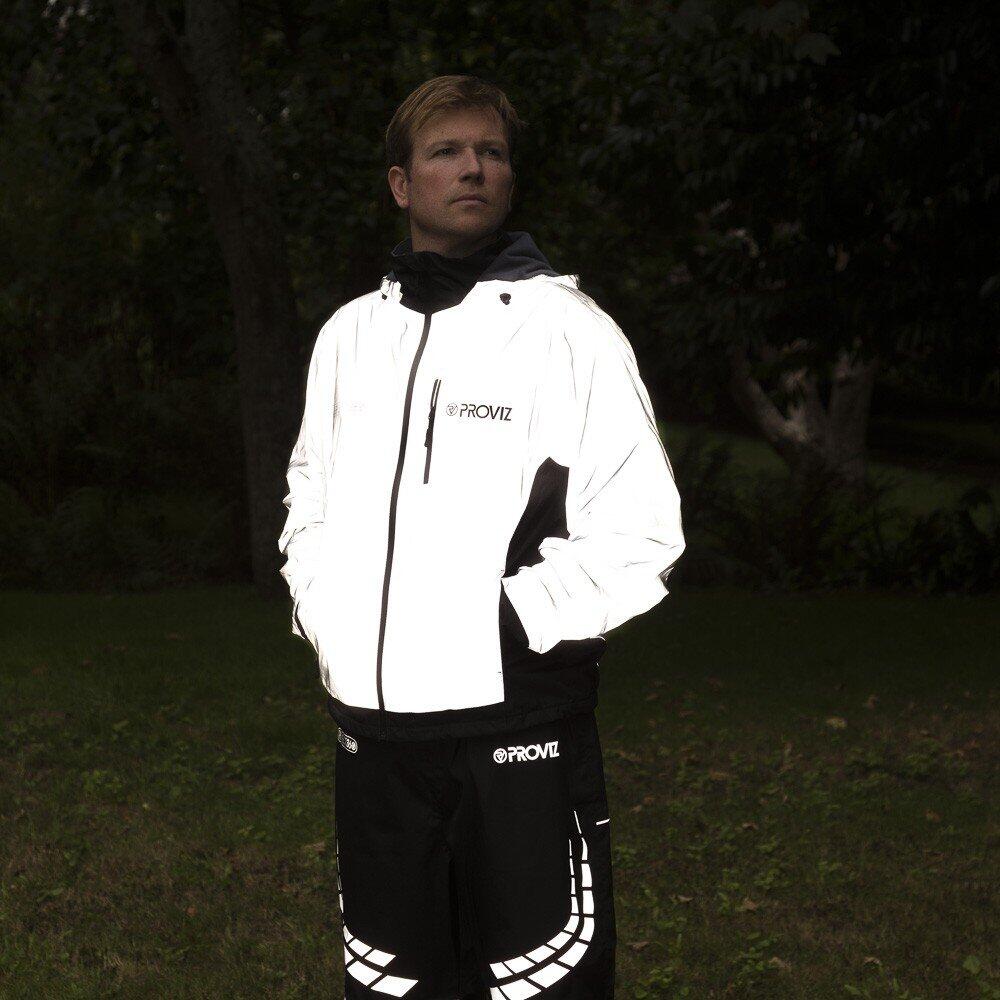 Proviz Men's REFLECT360 Fleece-Lined Reflective Waterproof Outdoor Jacket 4/8