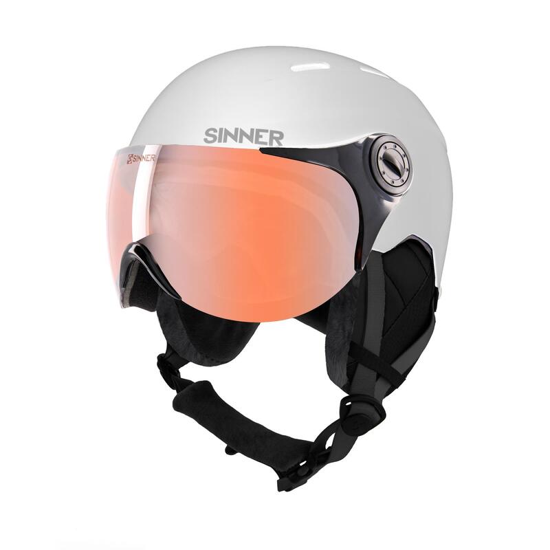 Casti Sí/Snowboard Sinner Typhoon Visor, fehér matt, M