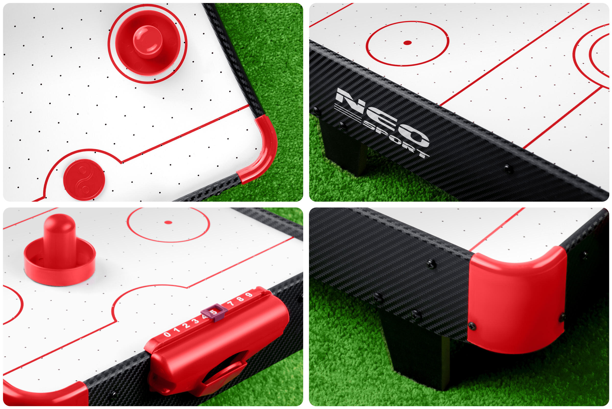 Kinder Airhockey-Tisch - Neo-Sport Ns-423 rot 4/5