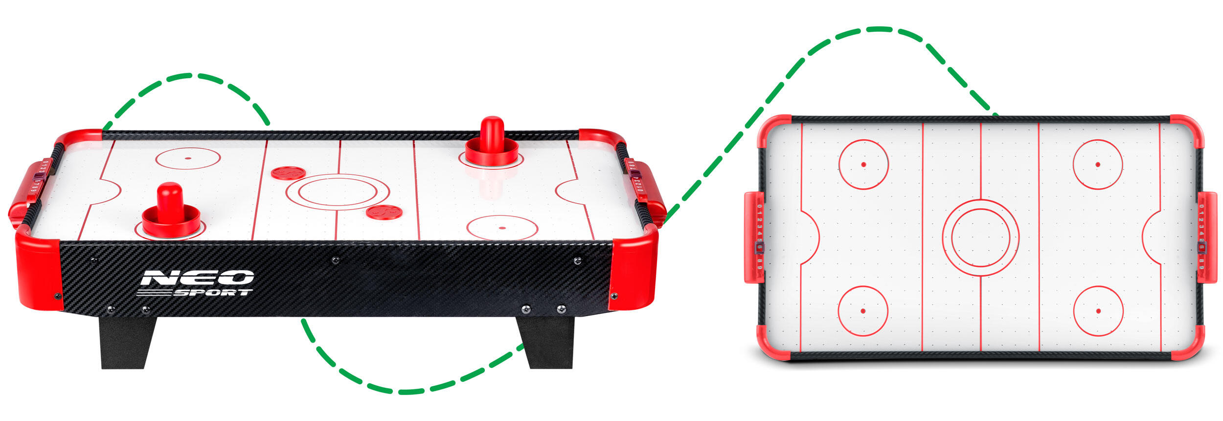 Kinder Airhockey-Tisch - Neo-Sport Ns-423 rot 3/5