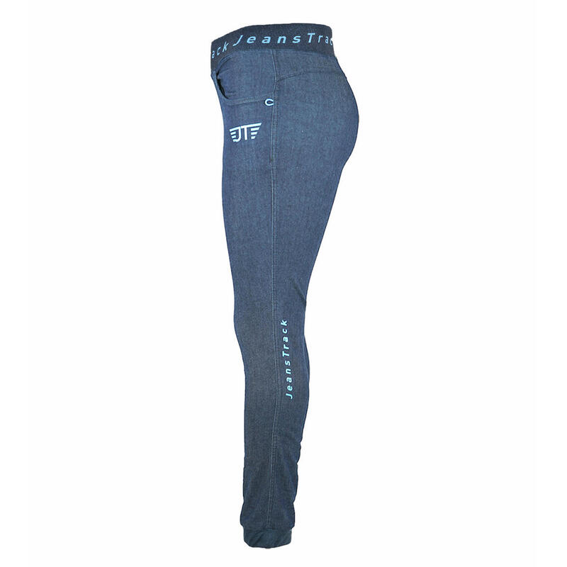 Pantalón Escalada para Mujer Jeanstrack Dena Jeans Dirty Azul