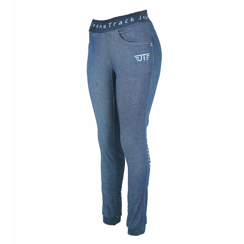 Calça de escalada mulher Jeanstrack Dena Jeans Dirty Azul