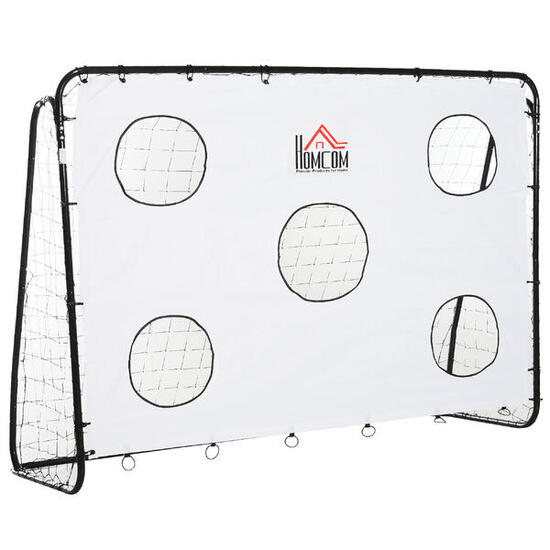 HOMCOM Porta da Calcio per Bambini e Adulti Rete in PE in Metallo Oxford
