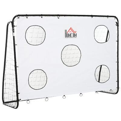 HOMCOM Porta da Calcio per Bambini e Adulti Rete in PE in Metallo Oxford
