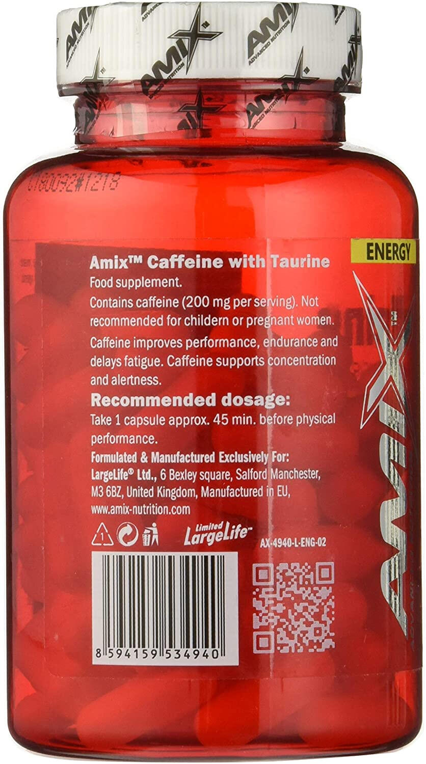 Caffeine + Taurine 90 Caps 2/6