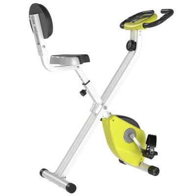 HOMCOM Cyclette Pieghevole Magnetica Sedile Regolabile 8 Livelli di Resistenza