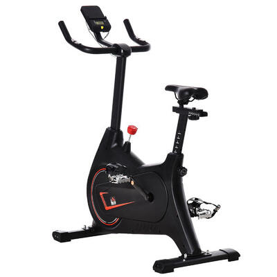 HOMCOM Cyclette Magnetica Professionale Sellino Regolabile Nero