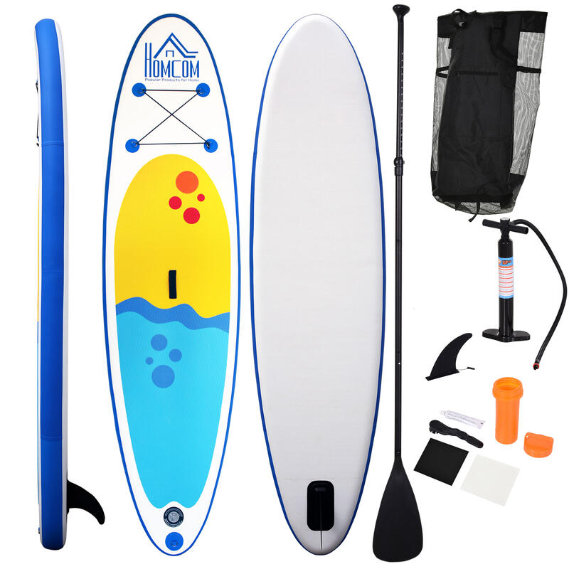 HomCom Placa Gonflabila SUP Stand Up Paddle cu Vasla Reglabila Albastra