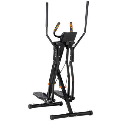 HOMCOM Bicicletta Ellittica 4 Livelli di Intensità Monitor LCD 2 Ruote Nera